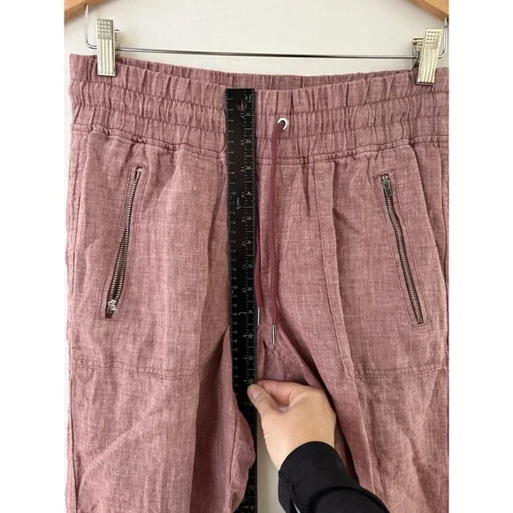 Athleta Women’s 6 Pants Cabo Linen Wide Leg Pant in Tawny Rose/Orchid Pink - Picture 8 of 9
